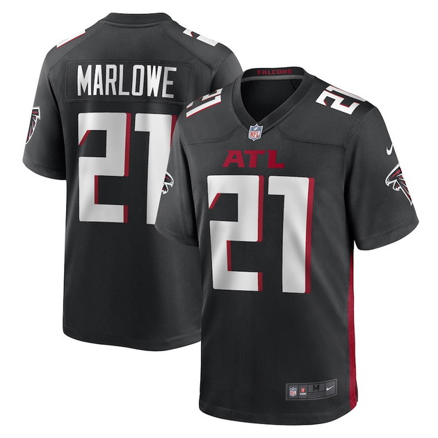 mens nike dean marlowe black atlanta falcons game player jersey